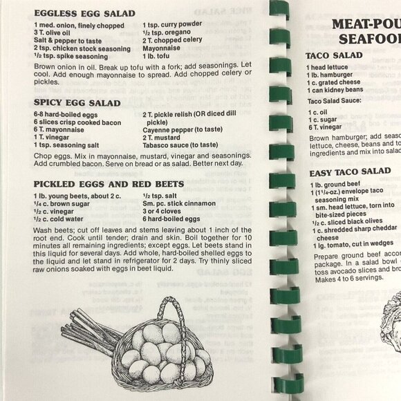 300 Ways With Salads Spiral Bound Cookbook By Morris Press 1994 Veggie Recipes - Picture 11 of 12